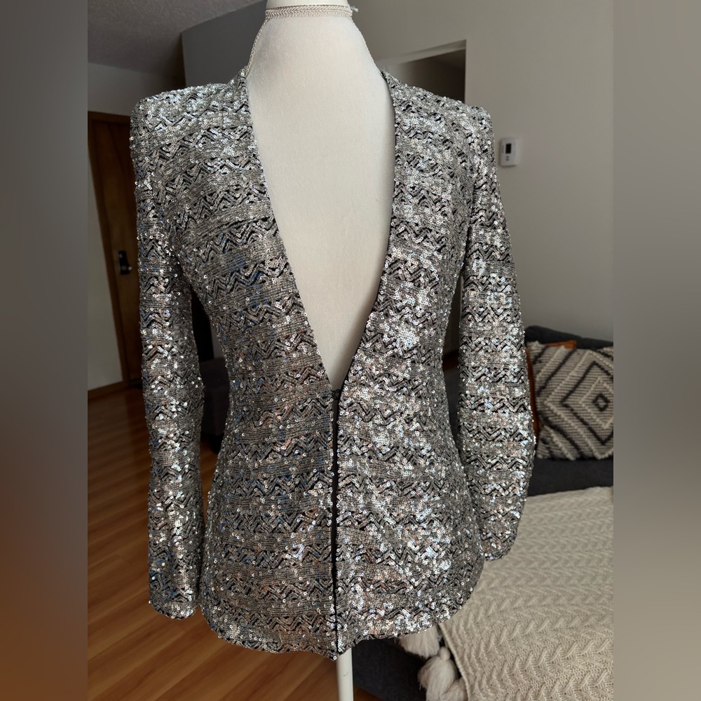 Zara Metallic Women's Blazer